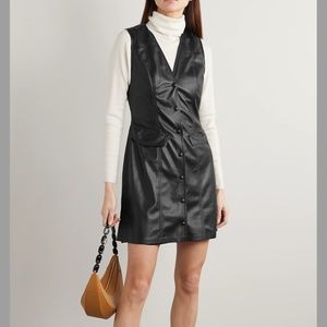 Nanushka Memphi Black Vegan Leather Dress - S